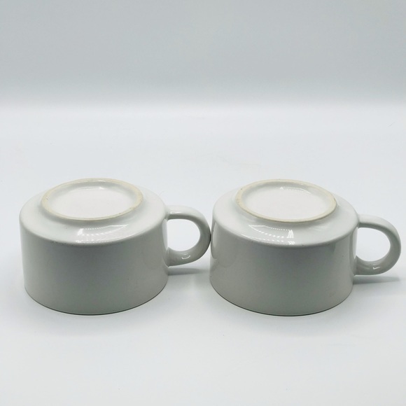 Vintage 1970’s set of 2 retro ceramic soup mugs, cups with handle. - Picture 5 of 9